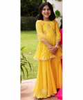 Genda Phool Angrakha Style Tunic and Palaazo Pants