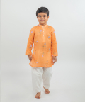 Muslin Printed With Handwork Details Kurta - Pyjama Set 