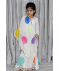 Polka Dot-Printed Sharara Set with Silk Dupatta