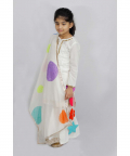 Polka Dot-Printed Sharara Set with Silk Dupatta