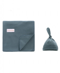 Baby Swaddle Blanket With Cap Green