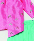 Pink Turquoise Embroidered Sherwani