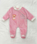 Pink Personalised Teddy Romper
