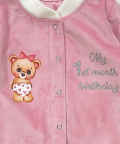 Pink Personalised Teddy Romper