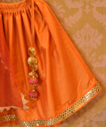Benarasi Choli with an Orange Lehenga