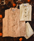 Champagne Nehru Jacket Set