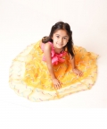 Mustard Orange Lehenga with Pink Top