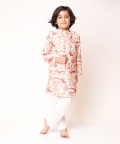 Birdie Print Kurta Jacket Set