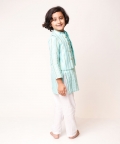 Sky Blue Kurta with White Pyjama