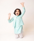 Sky Blue Kurta with White Pyjama
