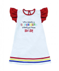 Superhero Dad Ruffle Dress
