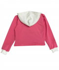 Personalised Pink cropped Sweatshirt with personal message hidden in QR code