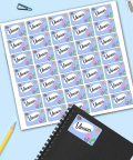 Personalized Peppa Pig Name Stickers-Set Of 40