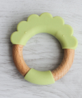 Wood + Silicone Teether Ring - Lion