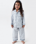 Personalised Jade Blockprint Pajama Set (Indigo)