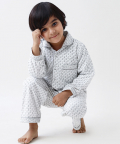 Personalised Jade Blockprint Pajama Set (Grey)