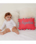 Personalised Pom Pom Pillow (Girl)