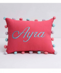 Personalised Pom Pom Pillow (Girl)