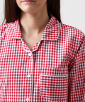 Personalised Classic Red Gingham Pajama Set For Women