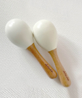 Whitewater Kids Wooden Maracs Set White