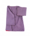 SnuggleMe Unisex Mauve Chanderi Zari  Dotted Front Open Kurta