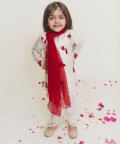 Off White Embroidered Chanderi Kurta With Cotton Pants 
