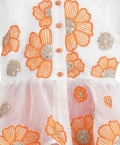 Apricot Peplum And Flared Palazzo
