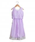 Lilac Crop Top And Palazzo