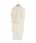 Gold Print Bandhgala Set