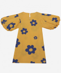 Meringue Dress Orange And Blue Flowers