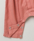 Melange Dungaree Outfit With White Jersey Body Suit