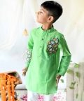 Green Rangoli Kurta Set