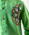Green Rangoli Kurta Set
