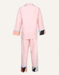 Girls Sweet Rose Pyjama Set With Leger Print Stripes