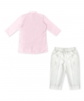 Mirror Work Pink And Blue Waistcoat Set