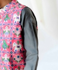 Grey Kurta Jacket Set 