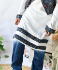 Ajrak Jacket Kurta Set