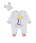 Month B`day Onesie With Bunny Cap