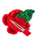 Mini Rose Alligator Clip - Red