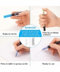 Marker Pen 12 Colors Double Outline Metallic Glitter