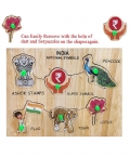  India National Symbols Name & Shape Cutting Puzzles Toy