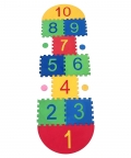 Hopscotch Floor Play Mat Interlocking Non-Toxic 10-Piece