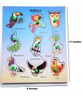 Birds Name & Shape Cutting Wooden Puzzles Toy