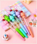 Multi-Functional 5 In 1 Led Light Ballpoint Blue Pen- 2 Pack