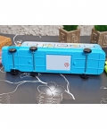 Train Engine Shape Double Layers Geometry Box