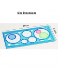 Geometric Stencil Design Ruler Scale Drafting Tools Sets
