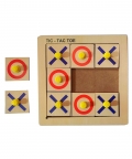 Portable Tic Tac Toe Wooden Educational Aid And Learning Toy