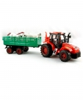 Plastic Tractor Trolley Toy With Three Animals