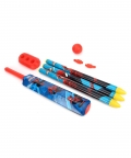 Plastic Cricket Set- Four Wicket, Ball & Bat-Spiderman
