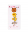 Nadoraa Flower Power Brown Clip Set- Pack Of 4